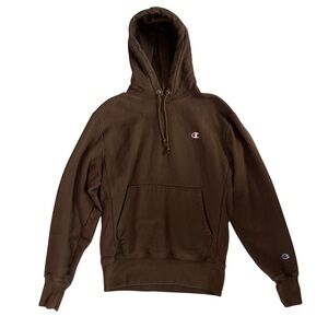 Champion Reverse Weave Brown Hoodie Sweatshirt